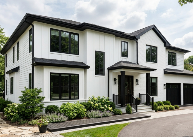 White House with Black Trim: Modern Design Guide & Ideas