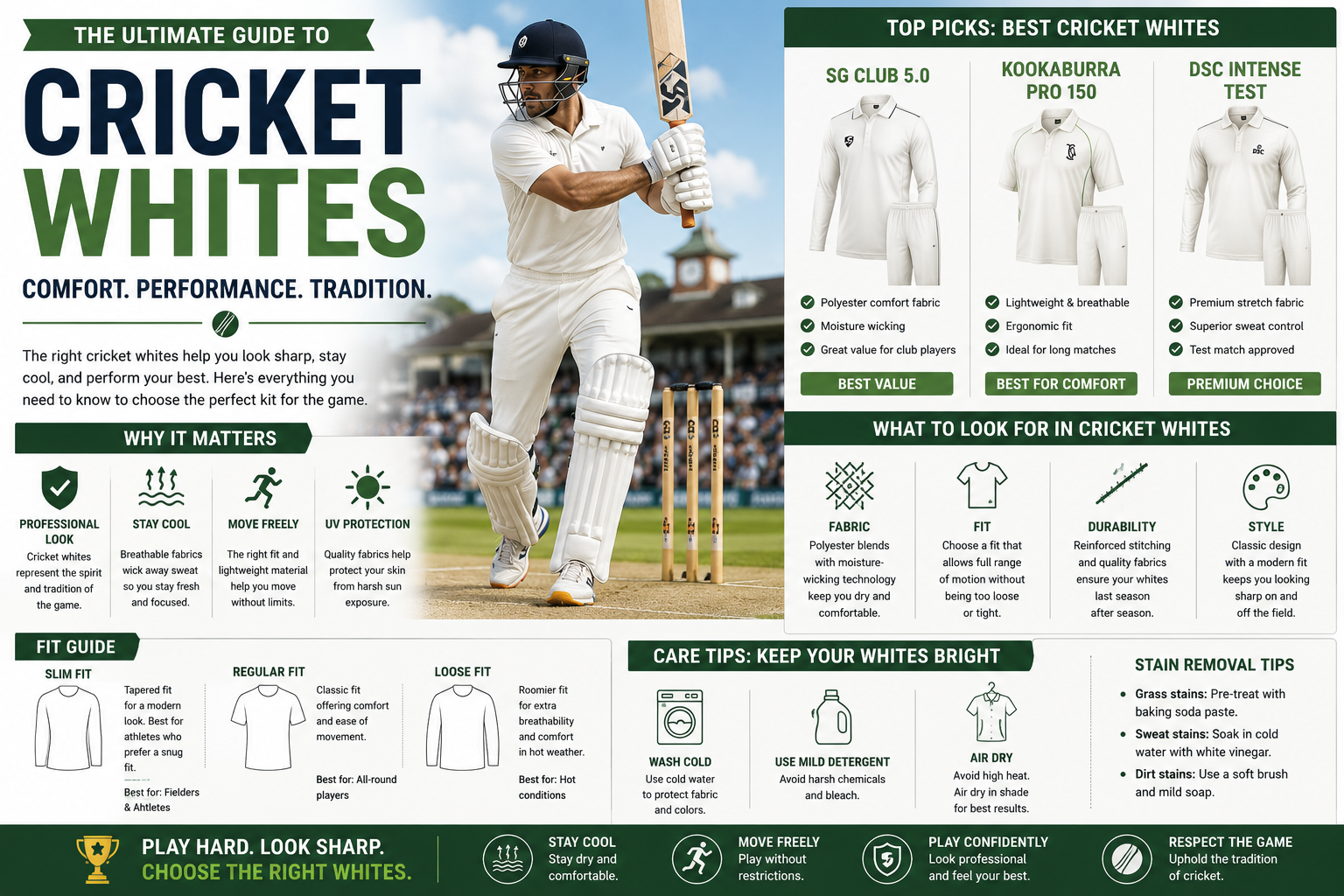 Best Cricket Whites Guide: Top Picks for Comfort & Performance
