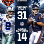 Dallas Cowboys vs Chicago Bears Match Player Stats
